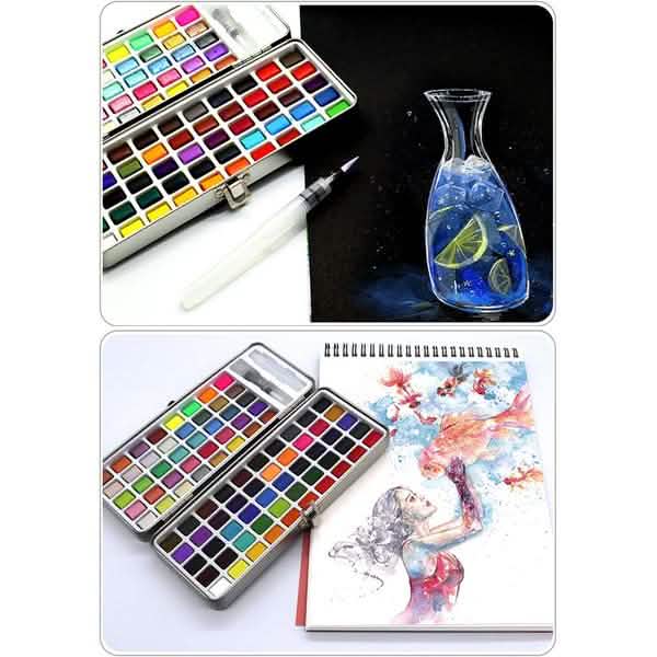 Solid Watercolor Pigment Set School, Office & Art Supplies - Tophatter Daily Deals