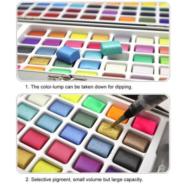 Solid Watercolor Pigment Set School, Office & Art Supplies - Tophatter Daily Deals