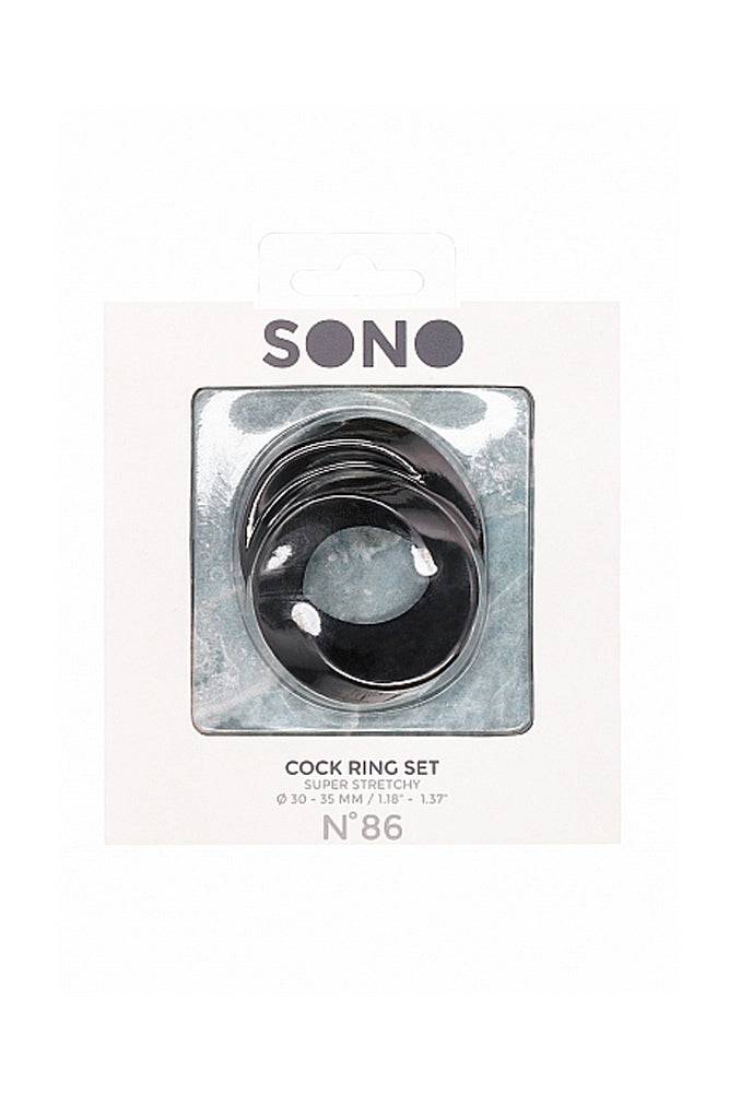 Shots Toys - Sono - No.86 Cock Ring Set - Black Sex Toy - Tophatter Daily Deals