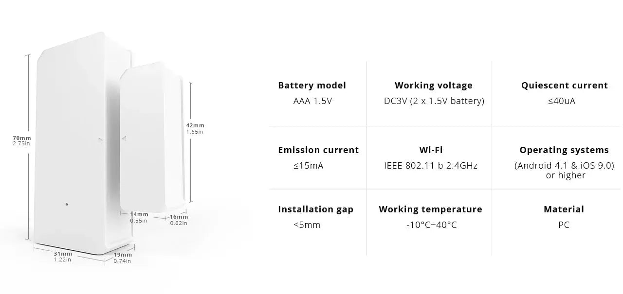 SONOFF DW2 WI-FI DOOR/WINDOW SENSOR - Tophatter's Army Deals AUTOMATION - Tophatter Daily Deals