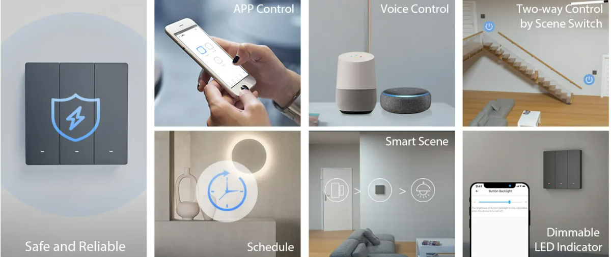 SONOFF M5 WIFI WALL SWITCH - 3 GANG - Tophatter's Army Deals AUTOMATION - Tophatter Daily Deals