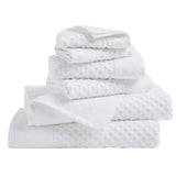 Cotton Diamond Waffle Weave Bath Towel Set - Grayson Collection 6 Piece Set Optic White Bath - Tophatter Daily Deals