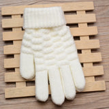 Stretchy Womens Knit Gloves - Stretch-Fitted, Wool Blend - Tophatter Daily Deals