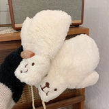 Warm Women’s Teddy Mittens - Chunky Sherpa Plush, Winter Wit A - Tophatter Daily Deals