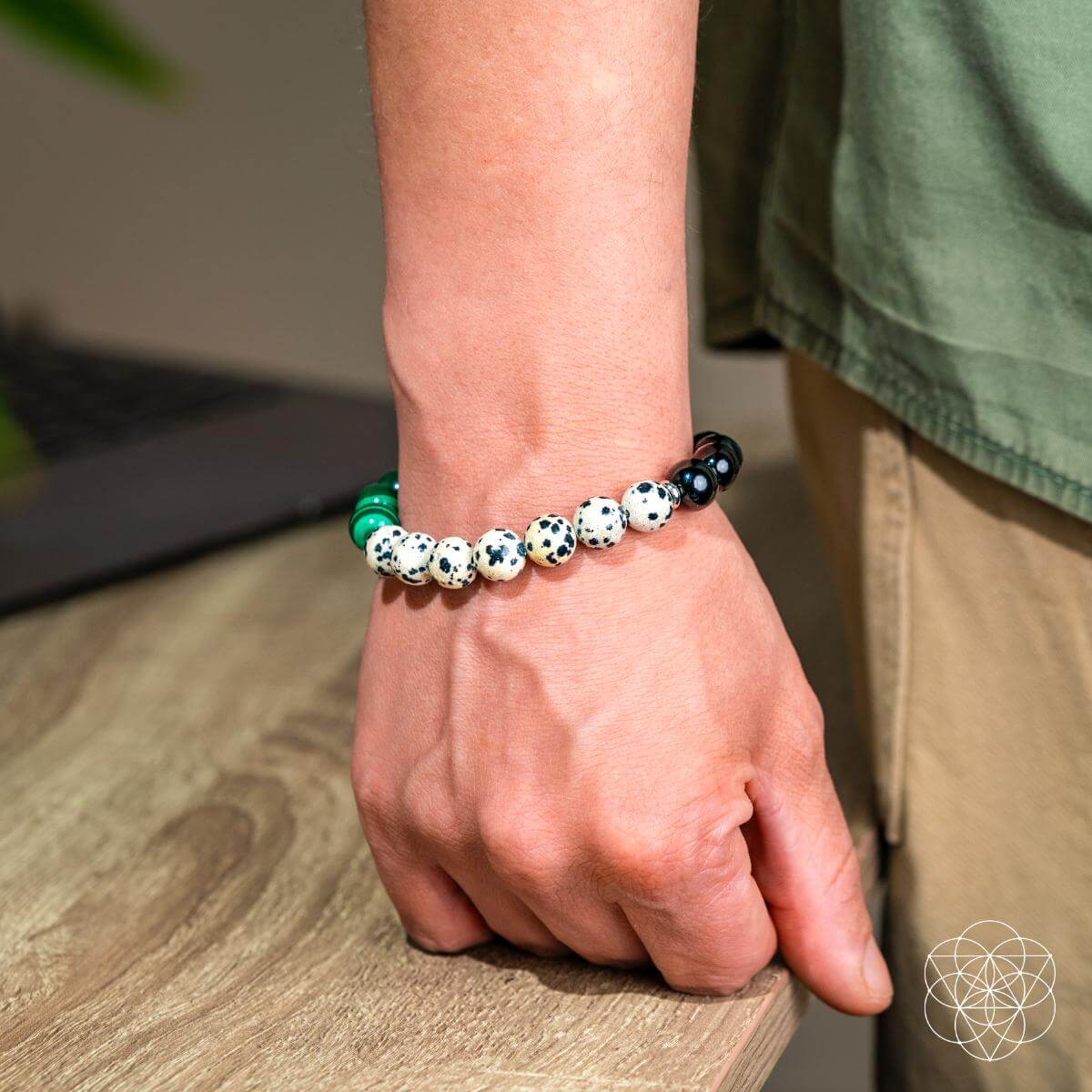 Soul Reset: Dalmatian Jasper Bracelet of Healing Bracelets - Tophatter Daily Deals
