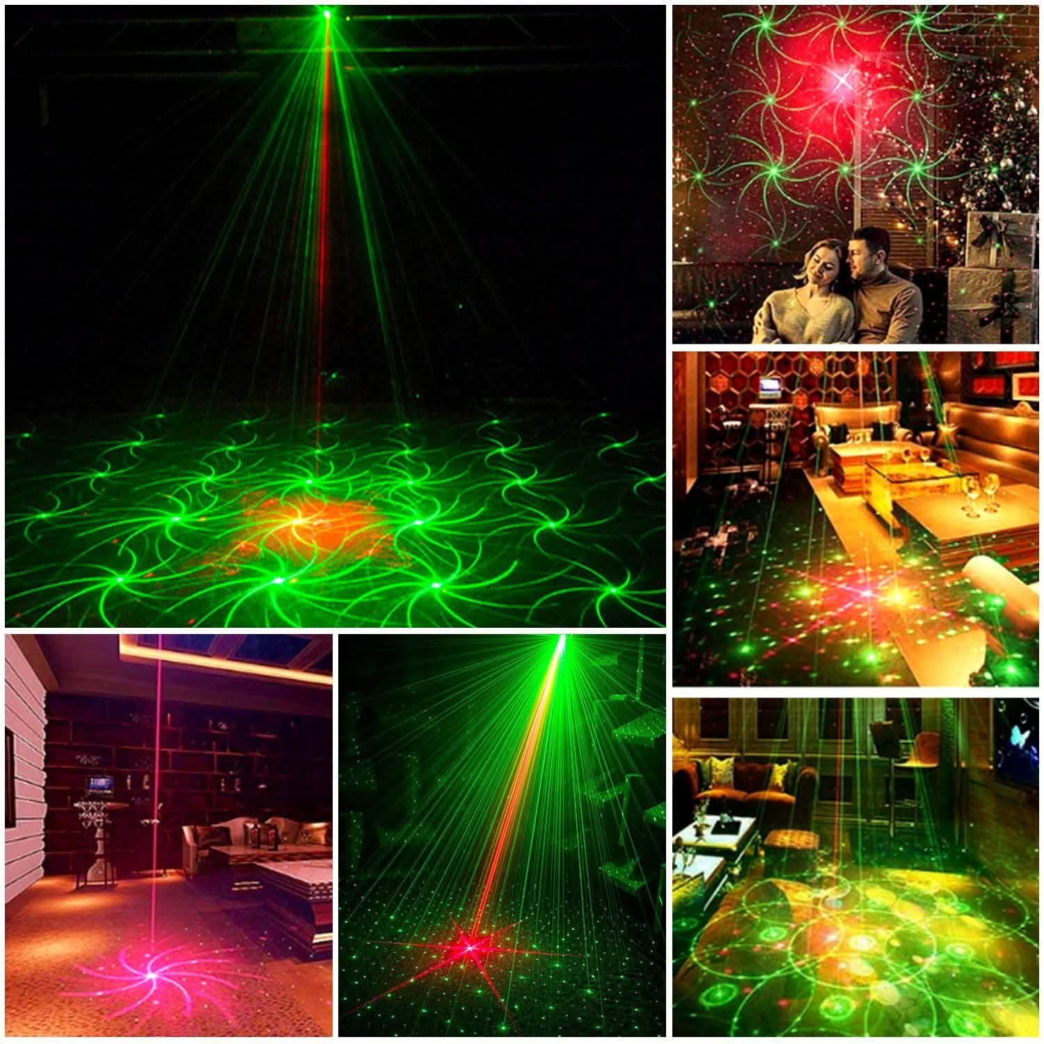 Sound Activated LED Projected Laser Patterns Indoor Lighting - Tophatter Daily Deals