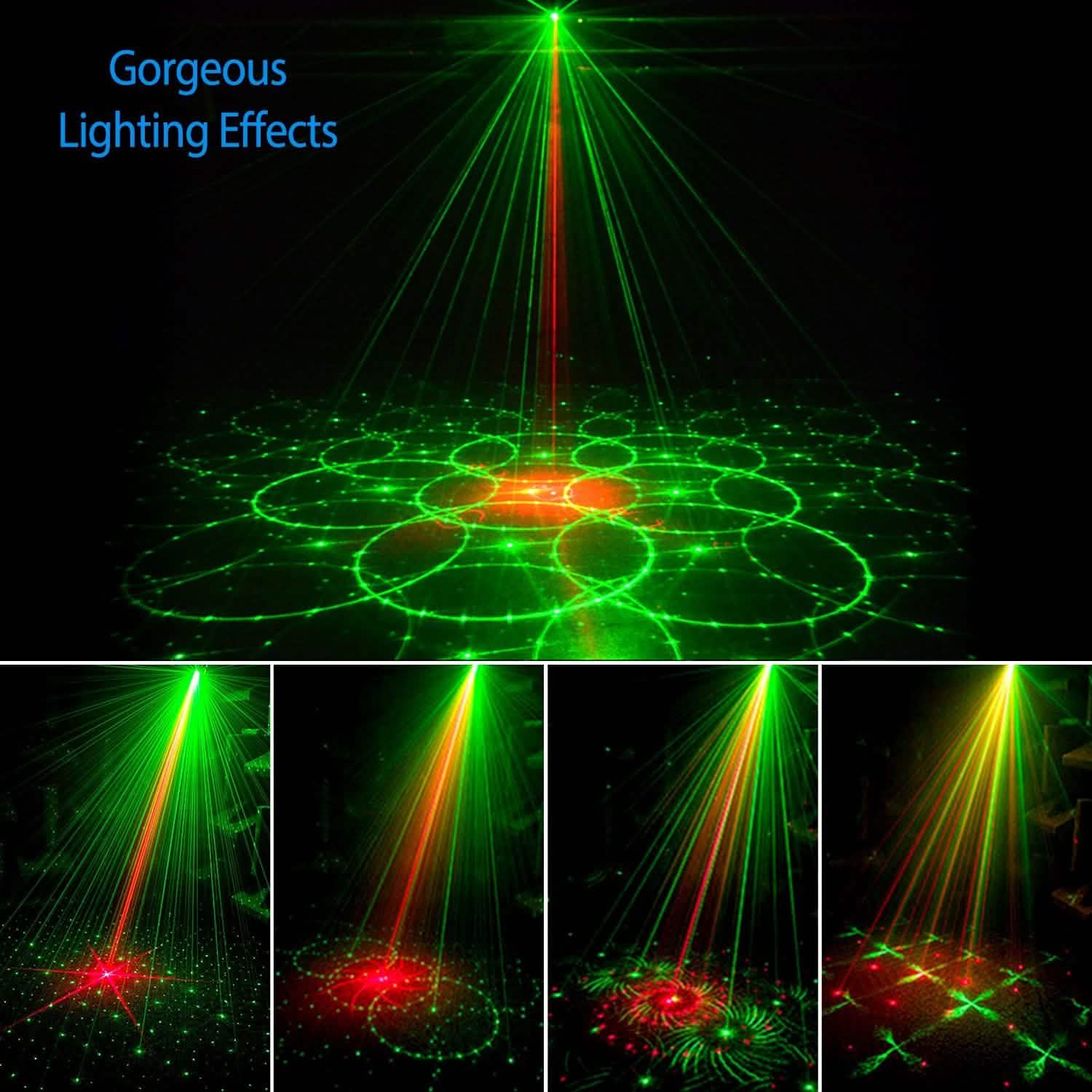 Sound Activated LED Projected Laser Patterns Indoor Lighting - Tophatter Daily Deals
