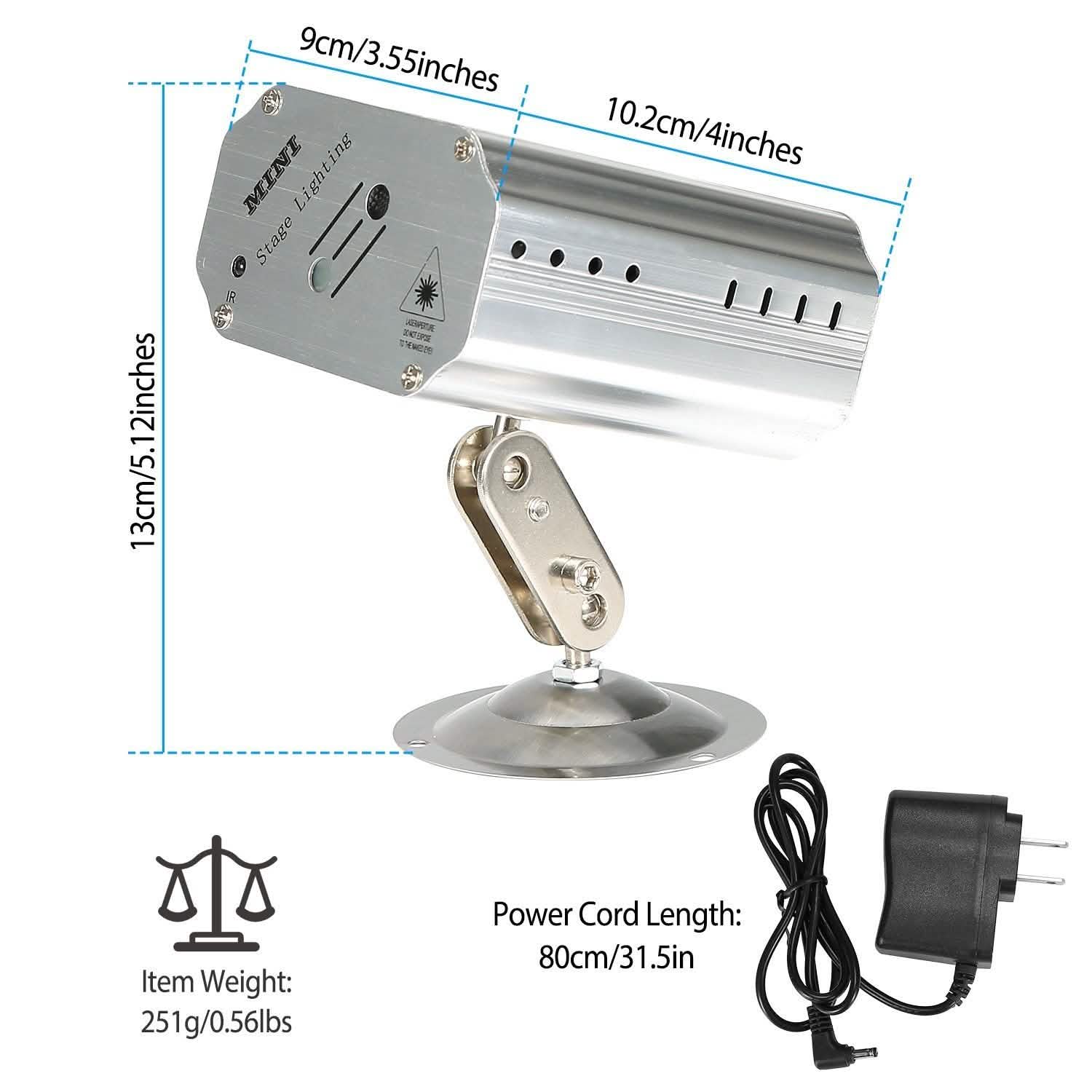 Sound Activated LED Projected Laser Patterns Indoor Lighting - Tophatter Daily Deals