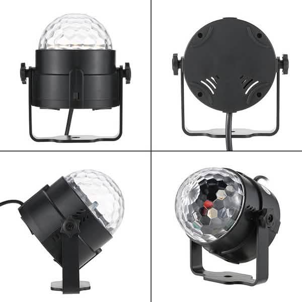 Sound Activated Rotating Disco Ball Party Lights Strobe Light Indoor Lighting - Tophatter Daily Deals