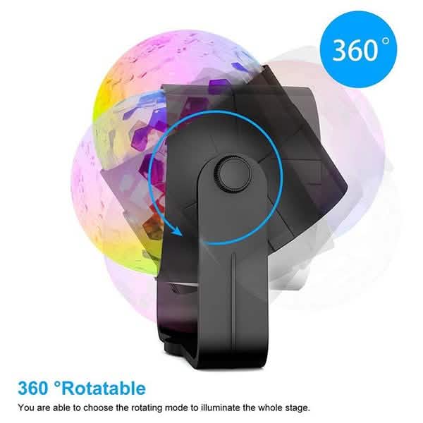Sound Activated Rotating Disco Ball Party Lights Strobe Light Indoor Lighting - Tophatter Daily Deals