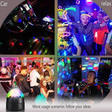 Sound Activated Rotating Disco Ball Party Lights Strobe Light Indoor Lighting - Tophatter Daily Deals