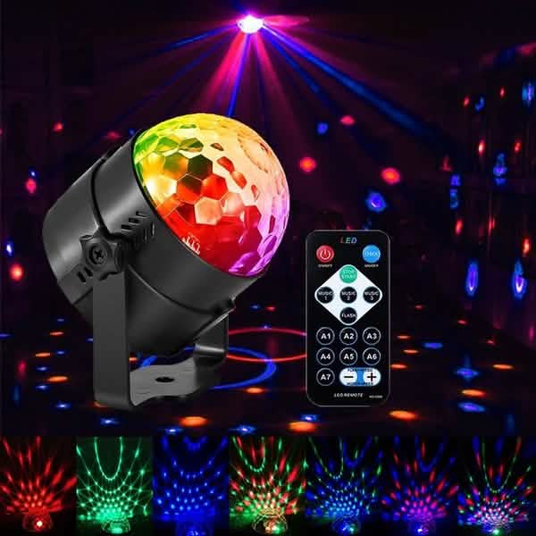 Sound Activated Rotating Disco Ball Party Lights Strobe Light Indoor Lighting - Tophatter Daily Deals