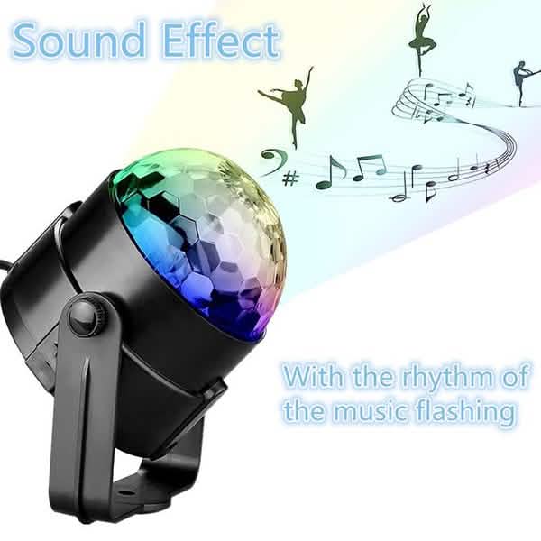 Sound Activated Rotating Disco Ball Party Lights Strobe Light Indoor Lighting - Tophatter Daily Deals