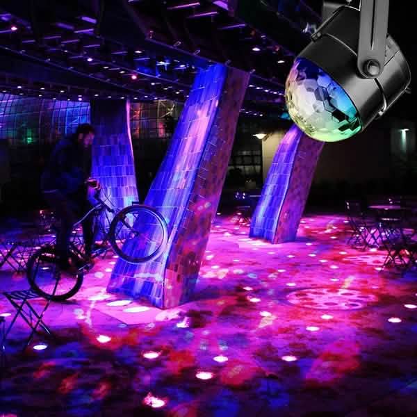 Sound Activated Rotating Disco Ball Party Lights Strobe Light Indoor Lighting - Tophatter Daily Deals