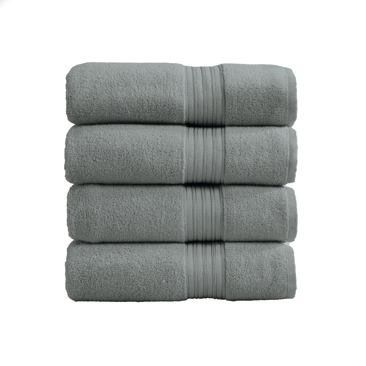 Cotton Terry Bath Towel Set - Cooper Collection Bath Towel (Pack of 4) Steel Blue Bath - Tophatter Daily Deals