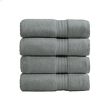 Cotton Terry Bath Towel Set - Cooper Collection Bath Towel (Pack of 4) Steel Blue Bath - Tophatter Daily Deals