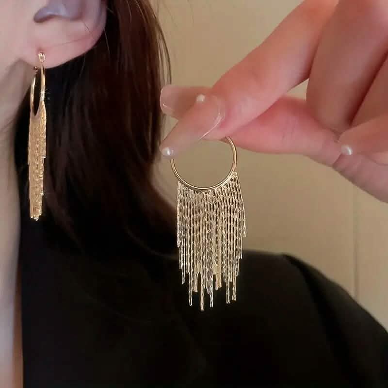 Sparkling Tassel Design Dangle Earrings Earrings - Tophatter Daily Deals