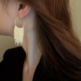 Sparkling Tassel Design Dangle Earrings Earrings - Tophatter Daily Deals