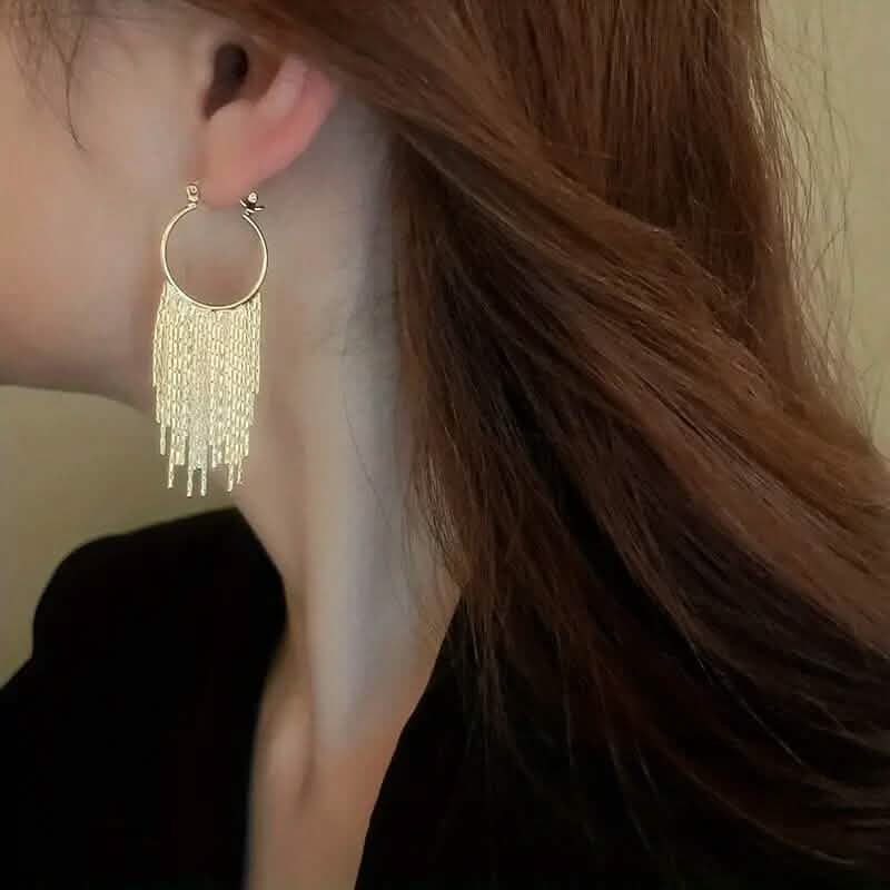 Sparkling Tassel Design Dangle Earrings Earrings - Tophatter Daily Deals