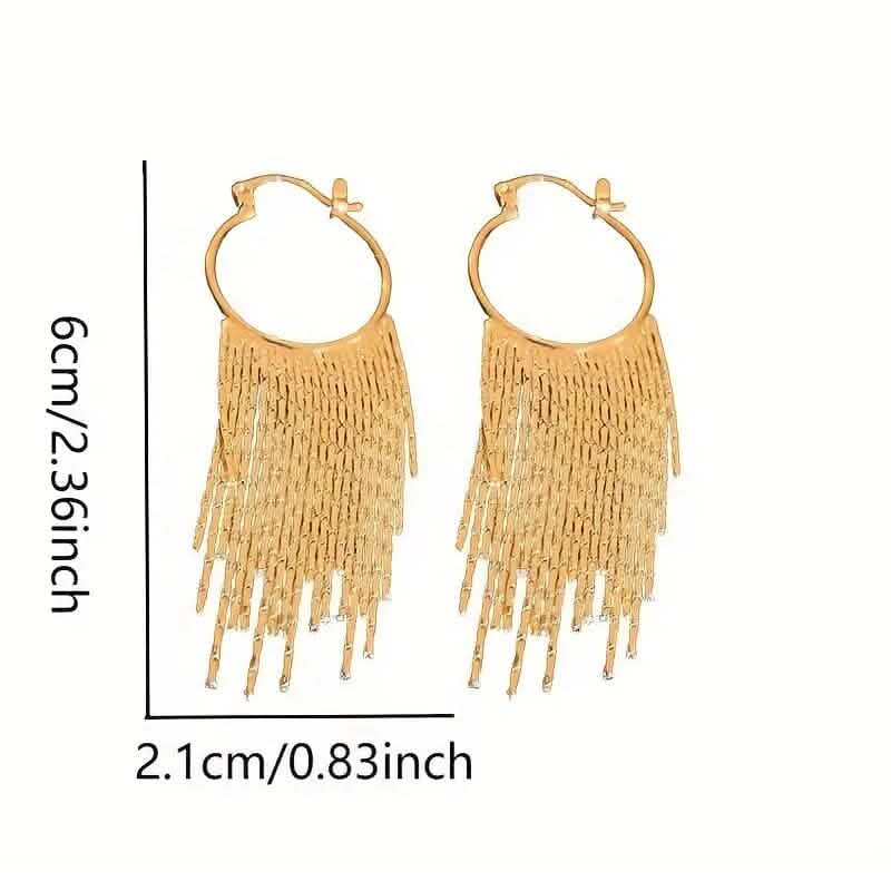 Sparkling Tassel Design Dangle Earrings Earrings - Tophatter Daily Deals