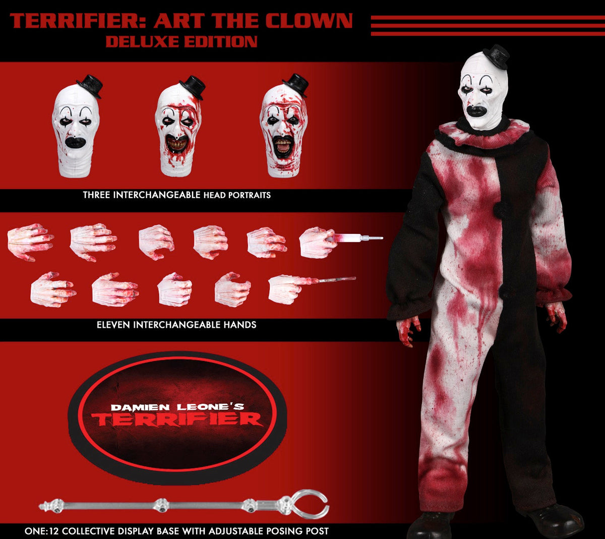 Terrifier – Art the Clown One:12 Collective Deluxe Edition Action Figure Action Figure - Tophatter Daily Deals