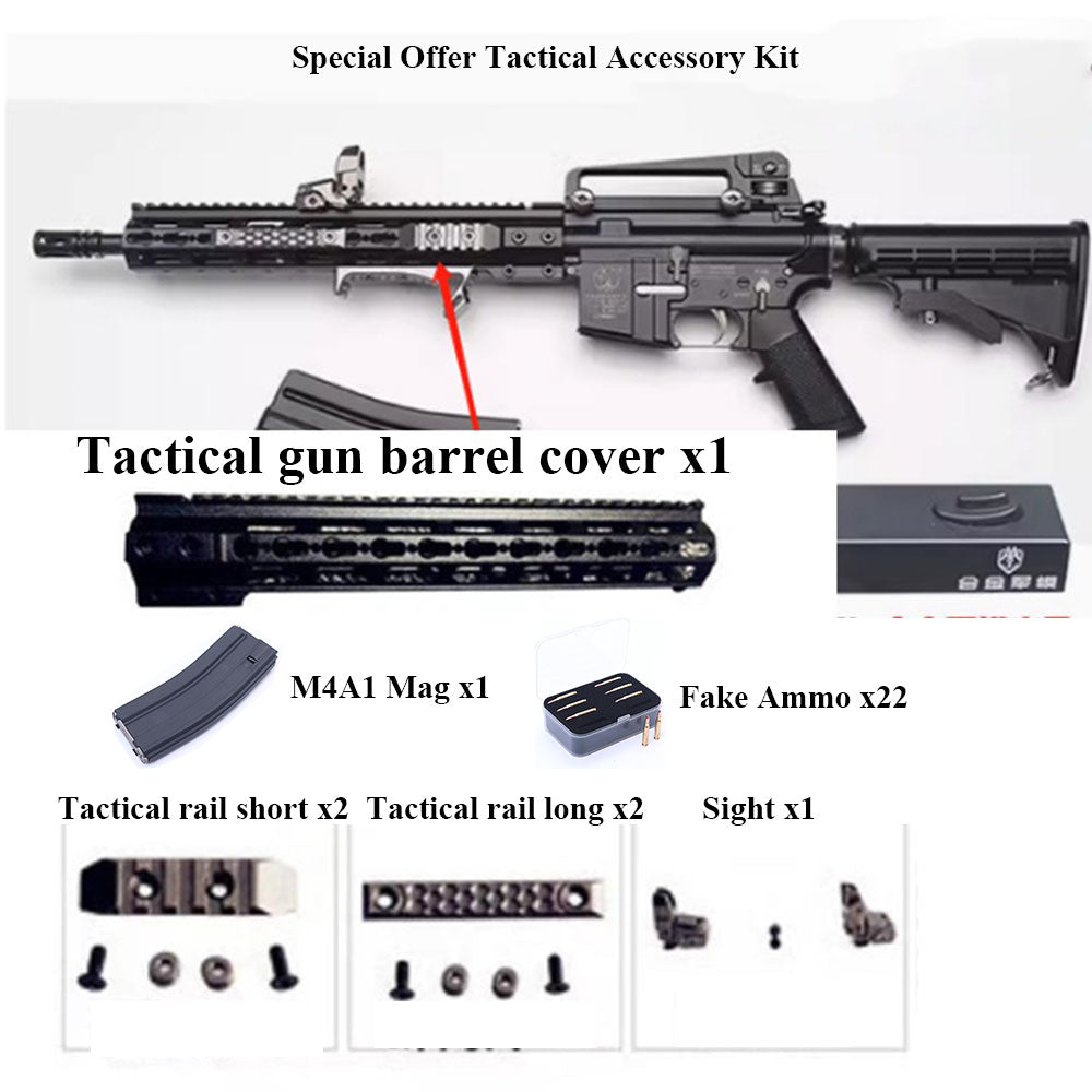 M4A1 1:2.05 Gun Replica Highly-Detailed M4A1 Miniature Alloy Model Gun 40CM/15.7'' Tactical Accessory Kit - Tophatter Daily Deals