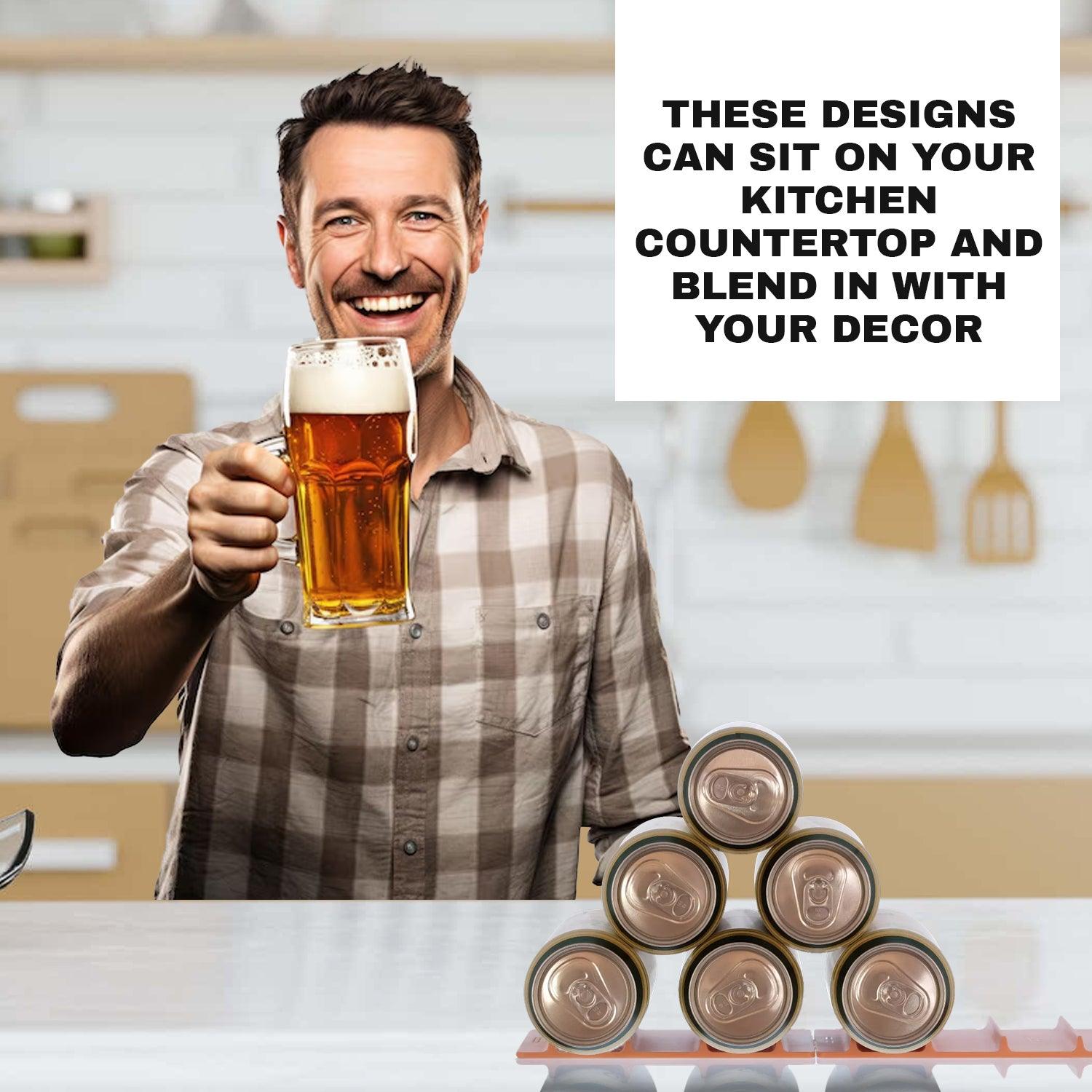 Bottle Stacking Mat - Fridge Organiser Wine Beer Stacking Mat Bottle Rack Kitchen Tidy Space Saver Can Home - Tophatter Daily Deals