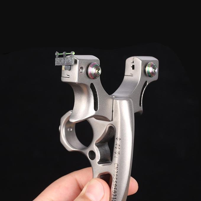 Spiked Brass Knuckles Ring Slingshot 404C Stainless Steel 3 In 1 EDC Gadgets - Tophatter Daily Deals