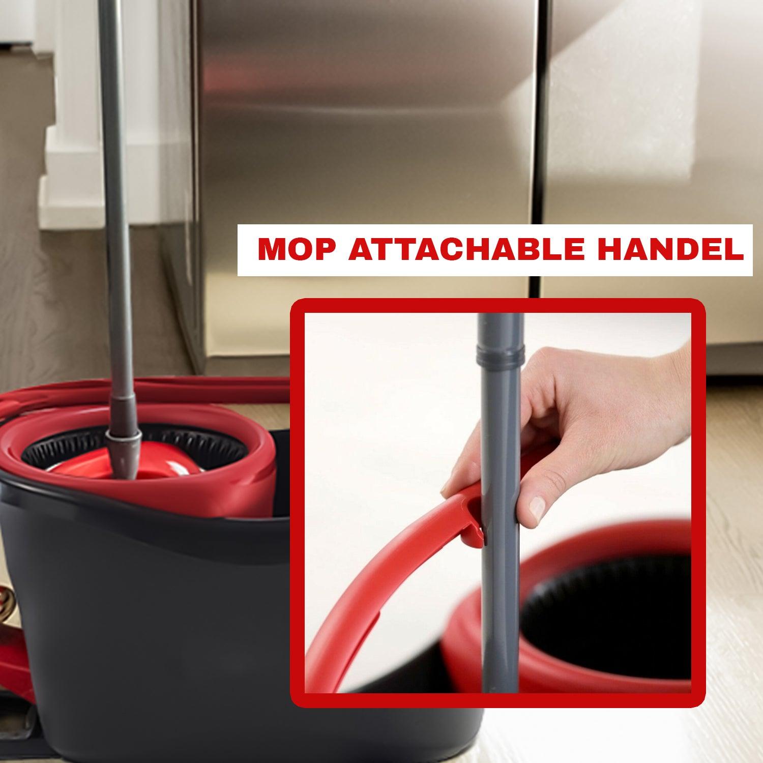 Spinning Mop With Bucket - Turbo Microfibre Mop and Bucket Set with Extra 2-in-1 Head Replacement Household - Tophatter Daily Deals