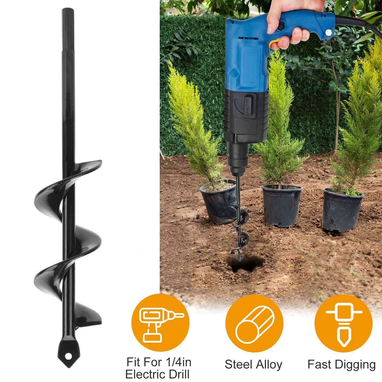 Spiral Drill Bit Gardening Auger Garden & Patio - Tophatter Daily Deals