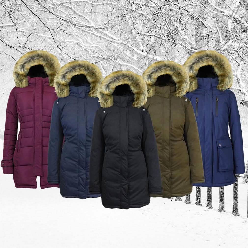 Spire By Galaxy Heavyweight Women's Parka with Hood Women's Outerwear - Tophatter Daily Deals