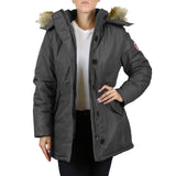 Spire By Galaxy Heavyweight Women's Parka with Hood Stormy Charcoal Women's Outerwear - Tophatter Daily Deals