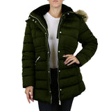 Spire By Galaxy Heavyweight Women's Parka with Hood Nova Dark Olive Women's Outerwear - Tophatter Daily Deals