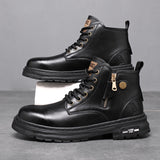 Split Leather Mens High-top Ankle Boots Boots - Tophatter Daily Deals