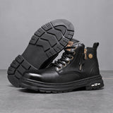 Split Leather Mens High-top Ankle Boots Boots - Tophatter Daily Deals