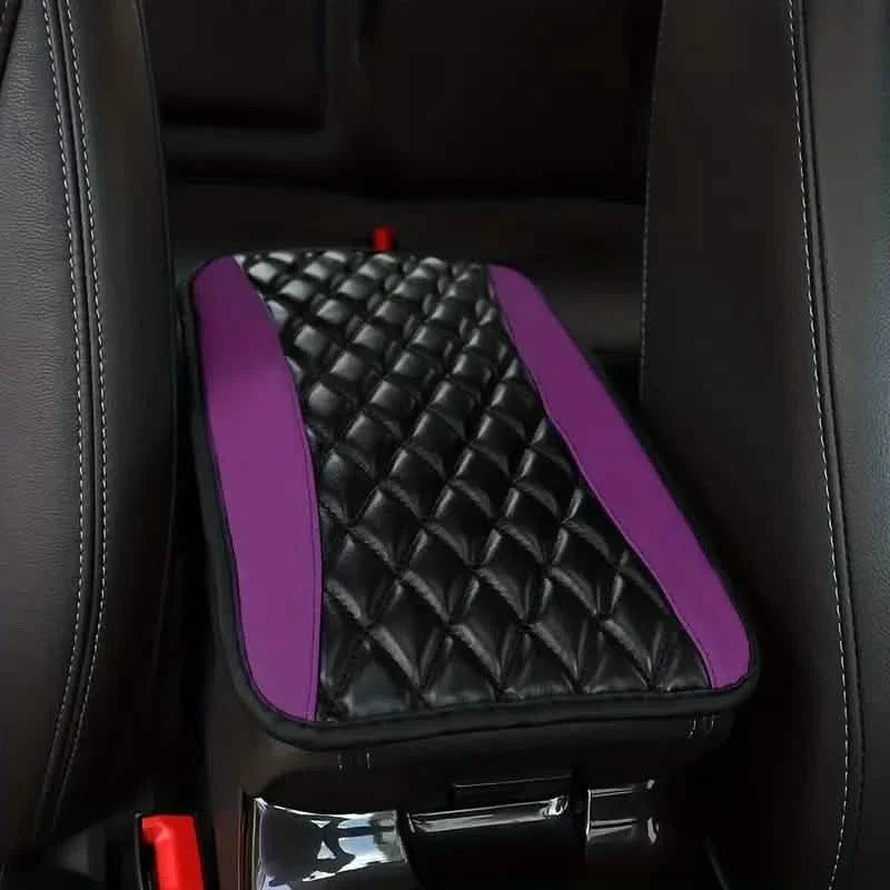 Sponge And PU Leather Armrest Pad Cover Purple Automotive - Tophatter Daily Deals
