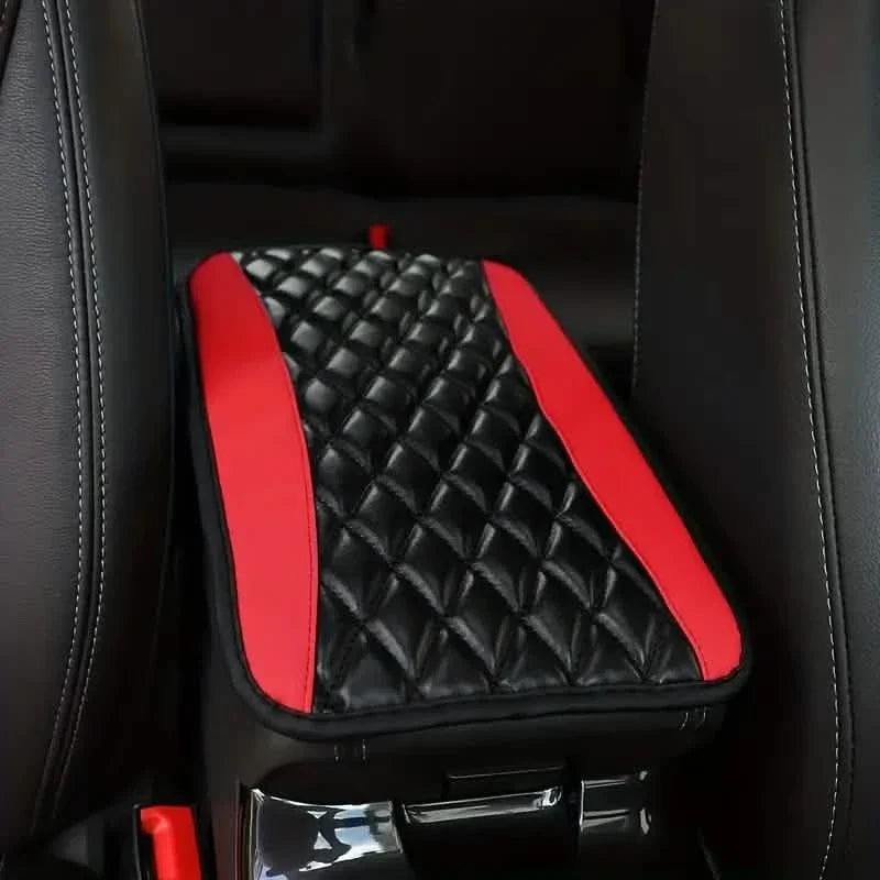 Sponge And PU Leather Armrest Pad Cover Red Automotive - Tophatter Daily Deals