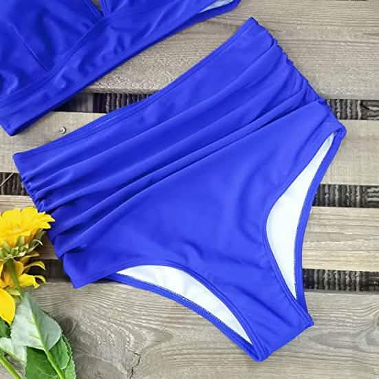 Sporlike Women Ruffle High Waist Swimsuit Women's Swimwear - Tophatter Daily Deals