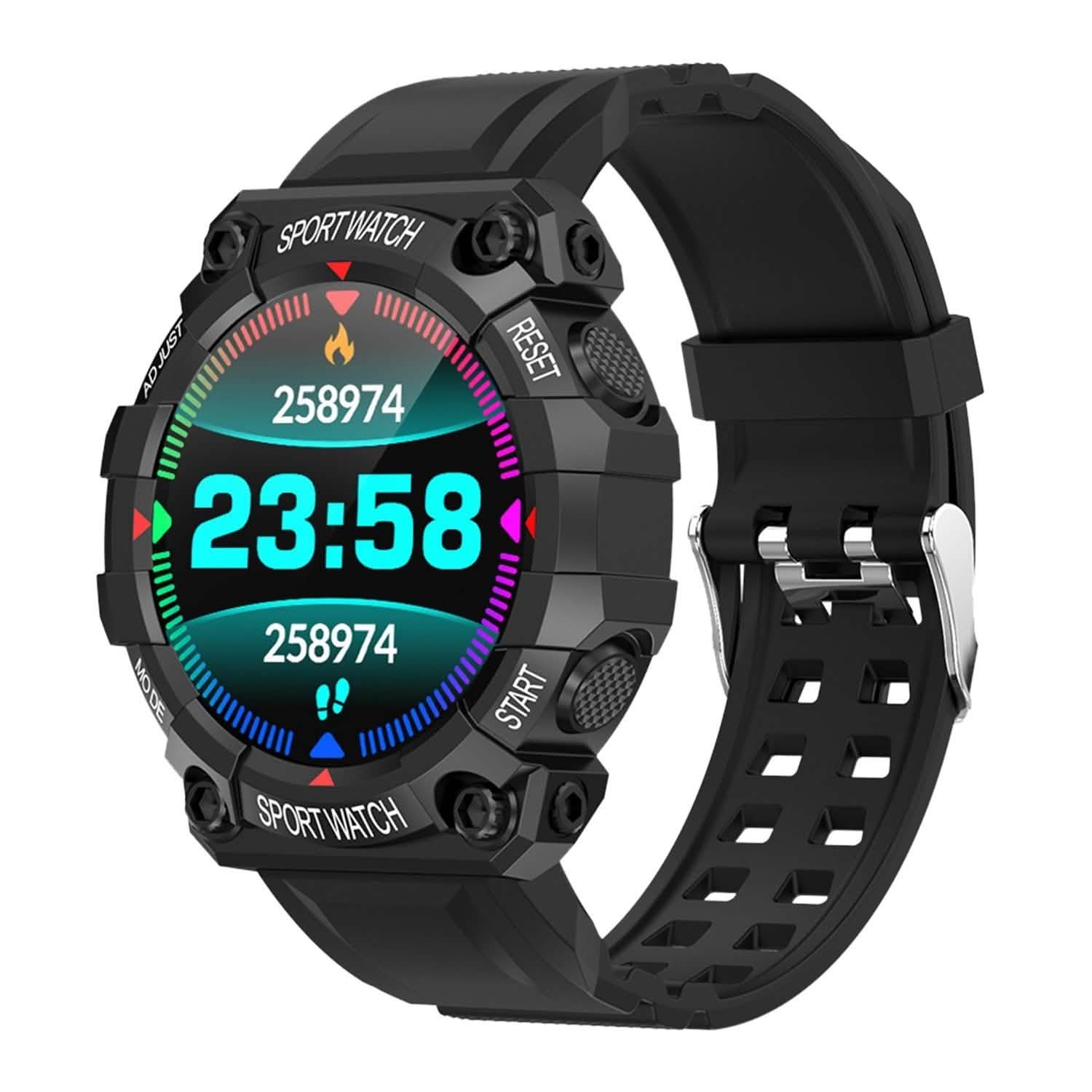 Sport Bracelet with Heart Rate Blood Pressure Sleep Monitor Black Smart Watches - Tophatter Daily Deals