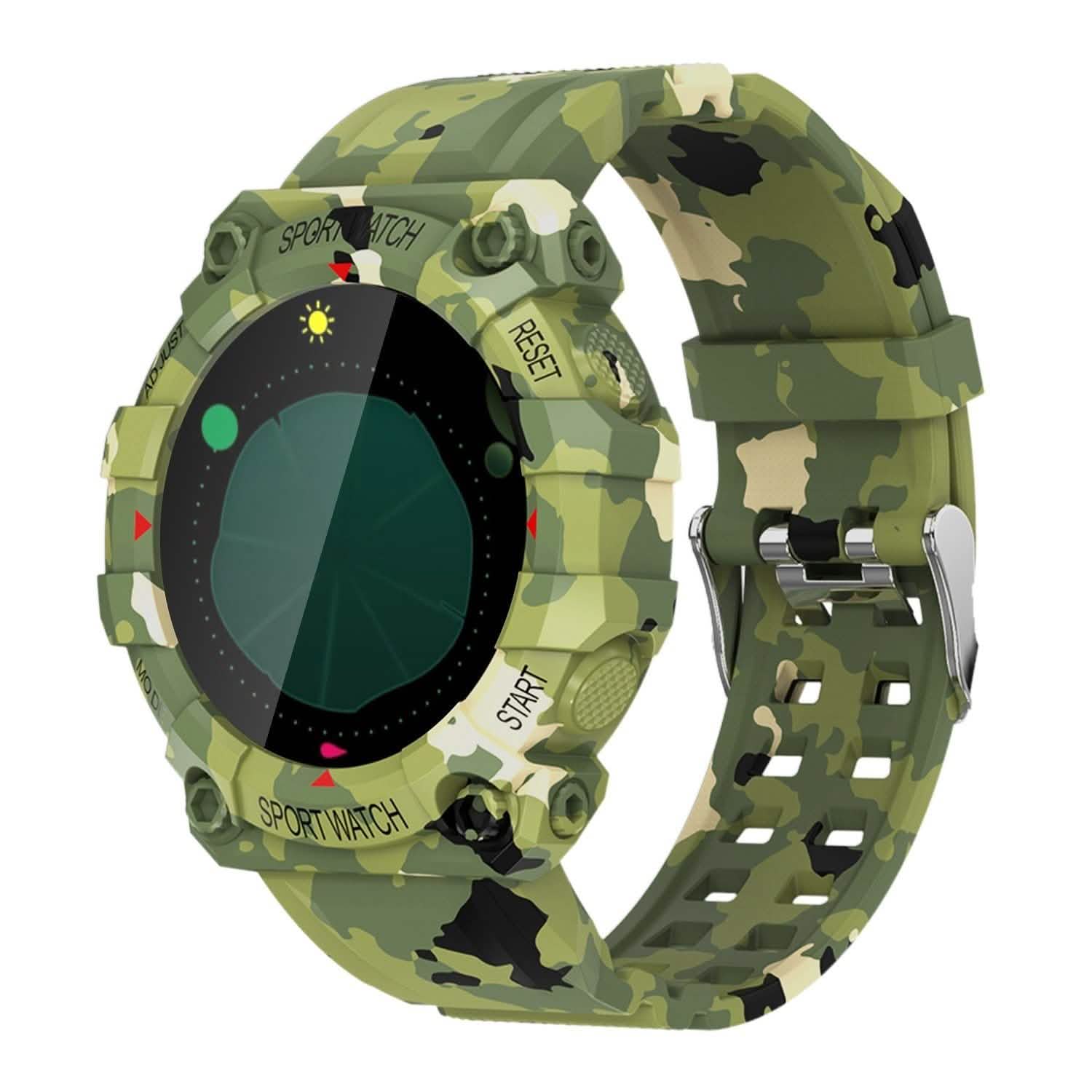 Sport Bracelet with Heart Rate Blood Pressure Sleep Monitor Camo Smart Watches - Tophatter Daily Deals