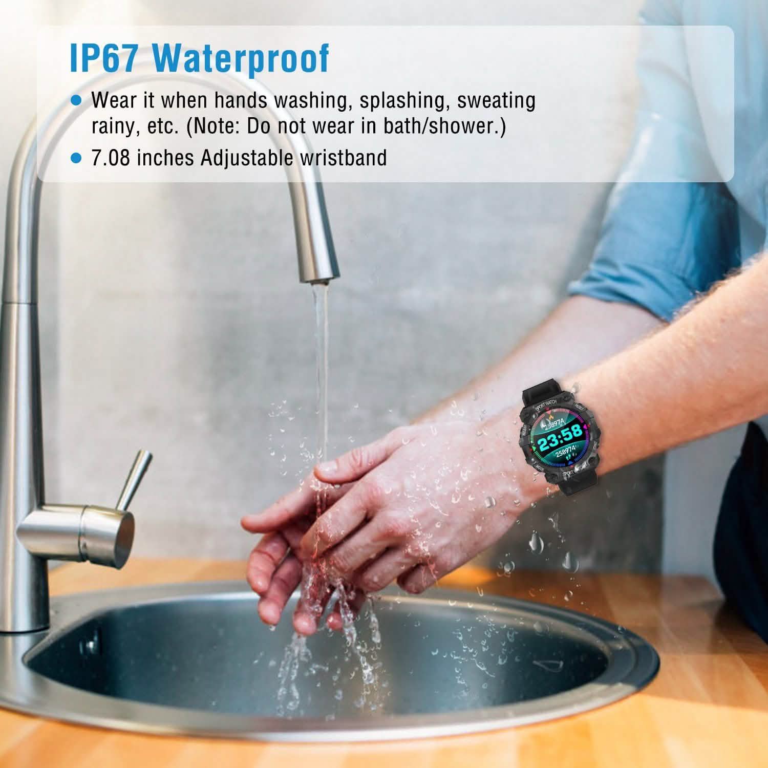 Sport Bracelet with Heart Rate Blood Pressure Sleep Monitor Smart Watches - Tophatter Daily Deals