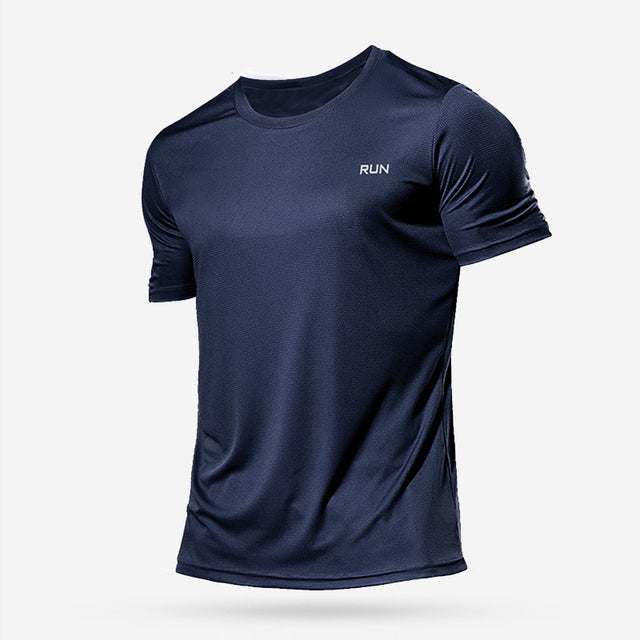 Sport T-Shirt Fitness Gym Blue Men T-Shirts - Tophatter Daily Deals