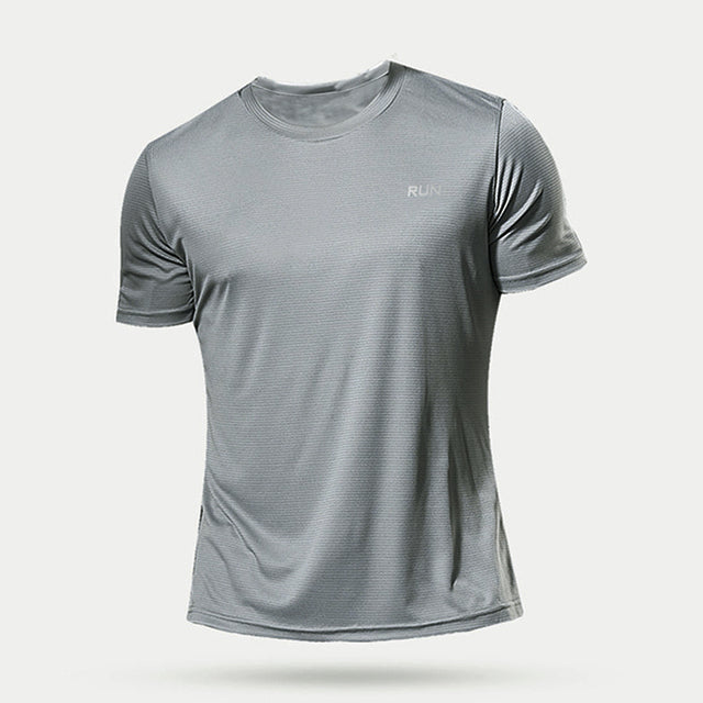 Sport T-Shirt Fitness Gym Grey Men T-Shirts - Tophatter Daily Deals