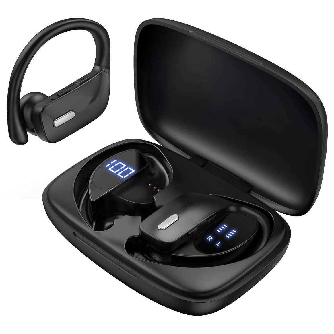 Sports Bluetooth Wireless Earbuds with Microphone In-Ear Headphones - Tophatter Daily Deals