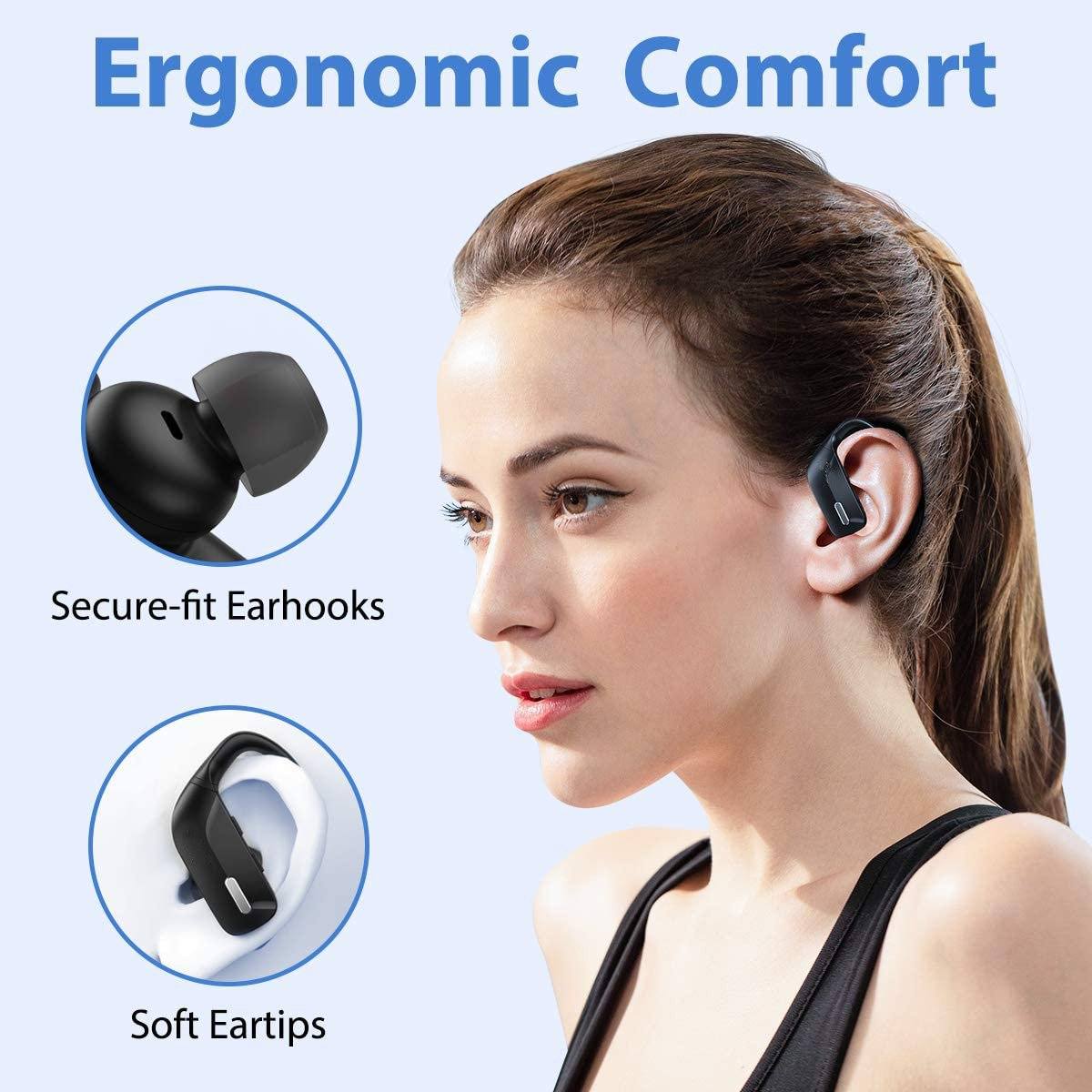 Sports Bluetooth Wireless Earbuds with Microphone In-Ear Headphones - Tophatter Daily Deals