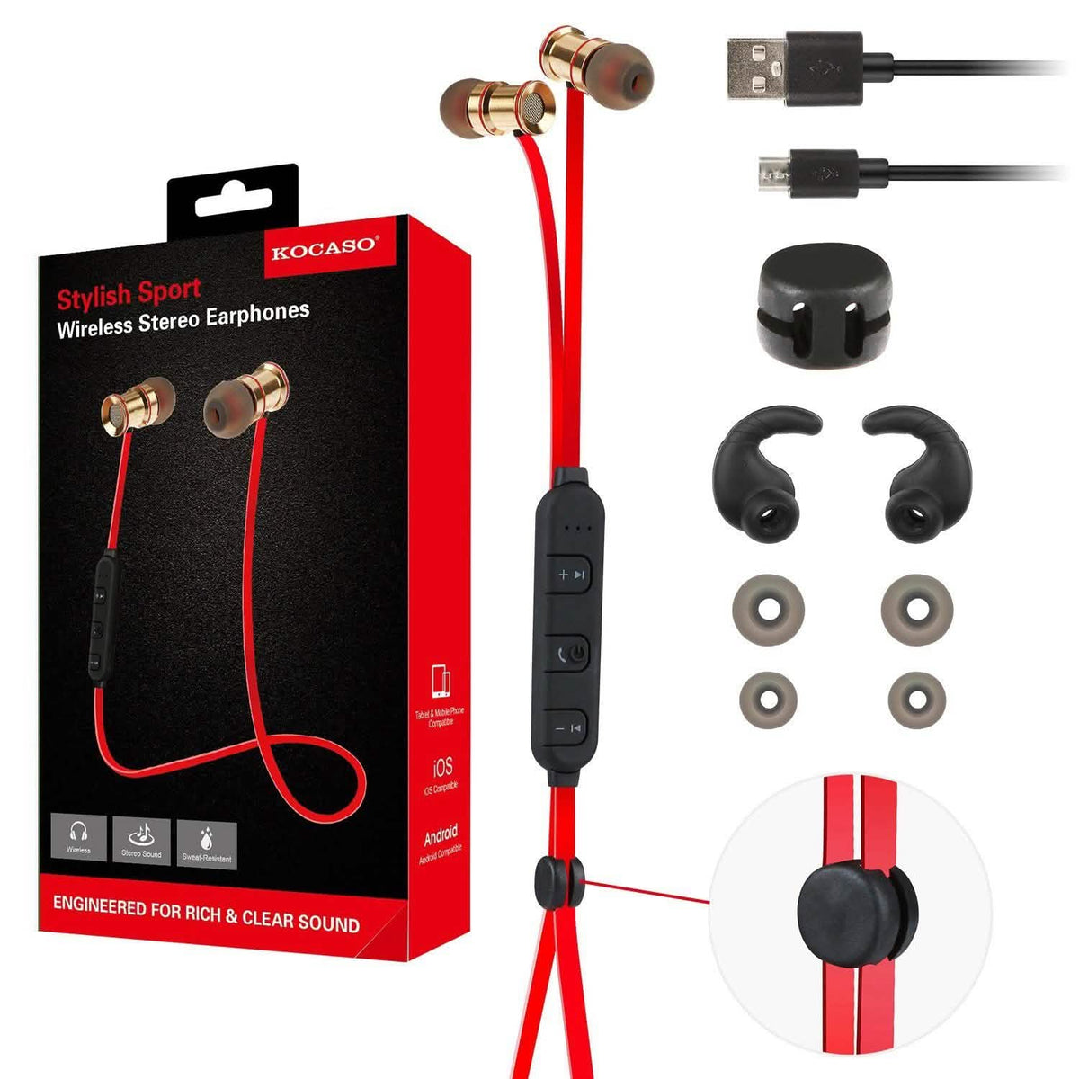 Sports Headset Wireless V4.1 In-Ear Headphones Headphones - Tophatter Daily Deals