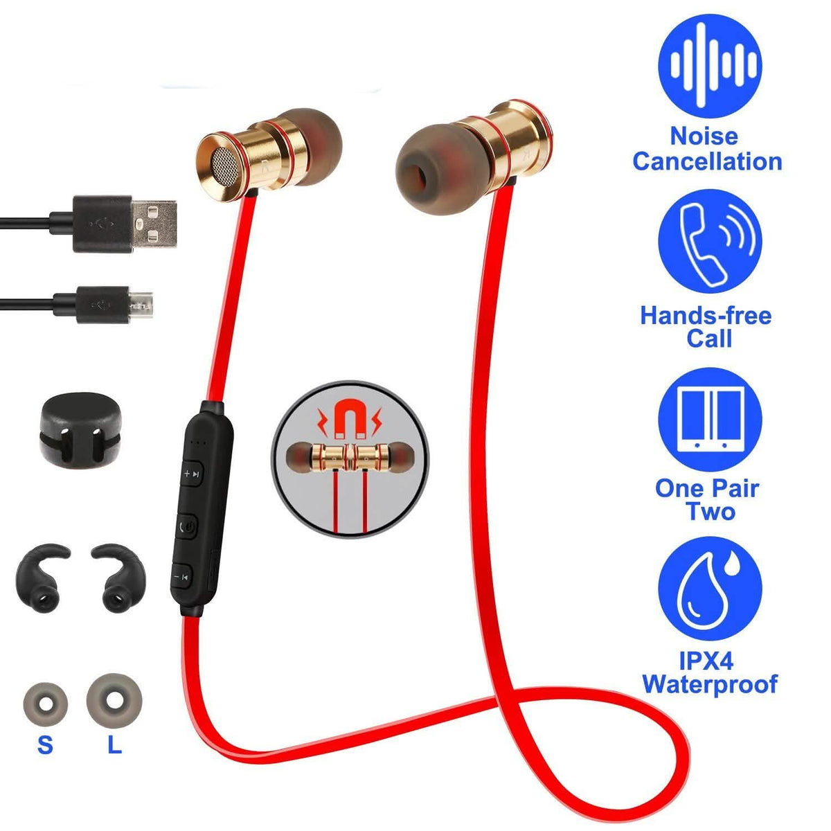 Sports Headset Wireless V4.1 In-Ear Headphones Headphones - Tophatter Daily Deals