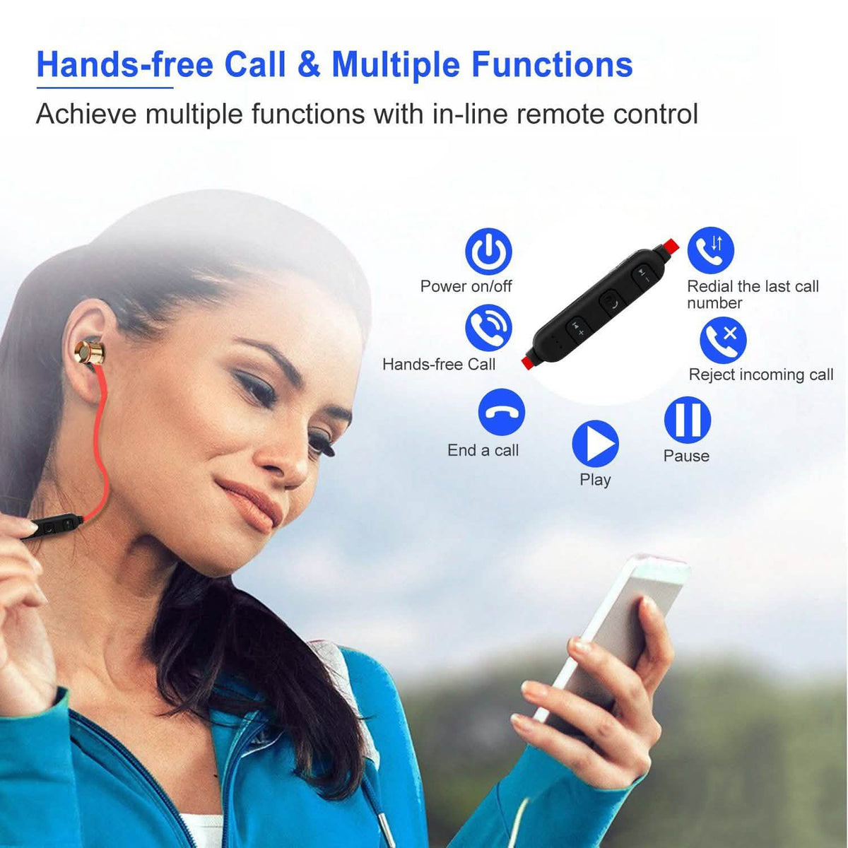 Sports Headset Wireless V4.1 In-Ear Headphones Headphones - Tophatter Daily Deals