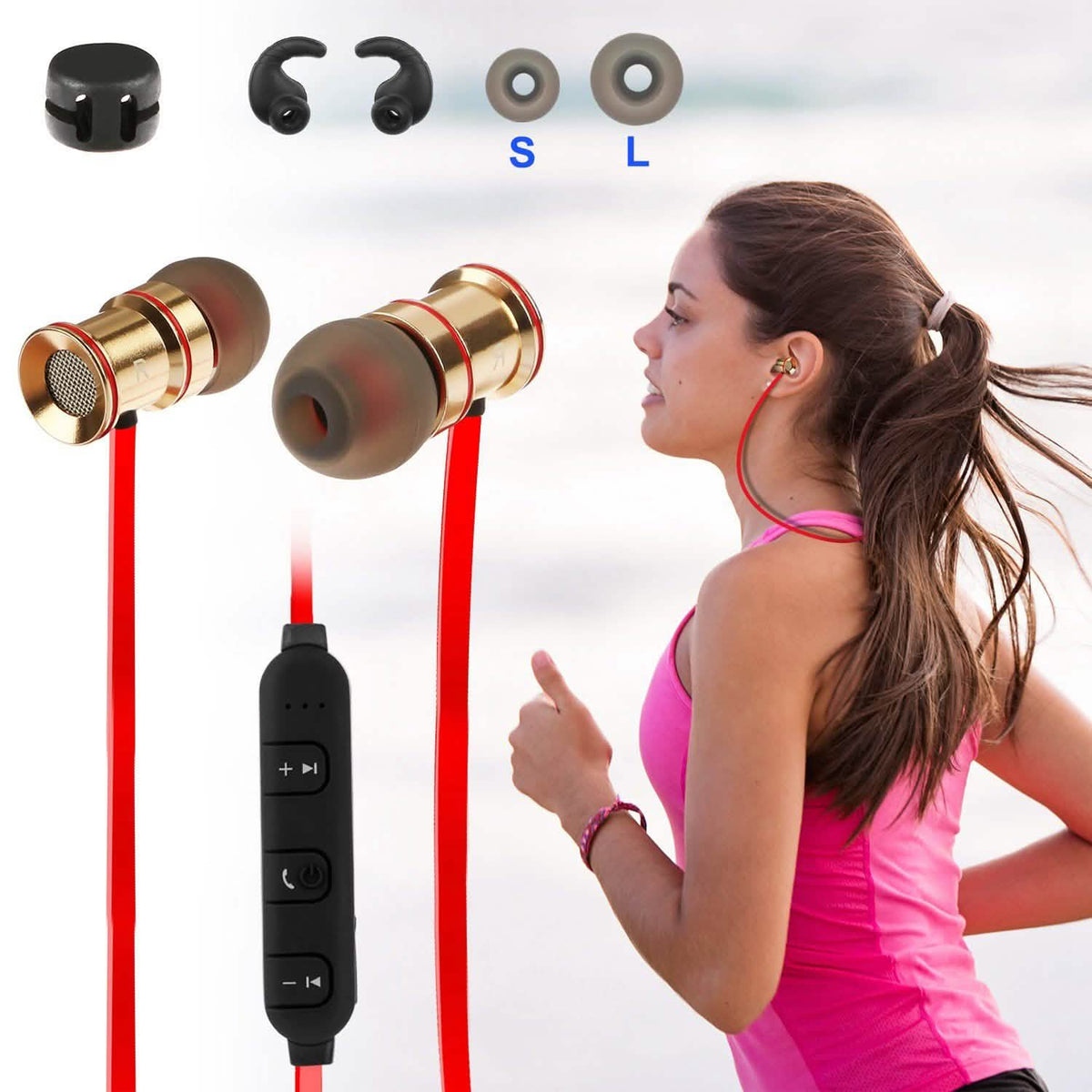 Sports Headset Wireless V4.1 In-Ear Headphones Headphones - Tophatter Daily Deals