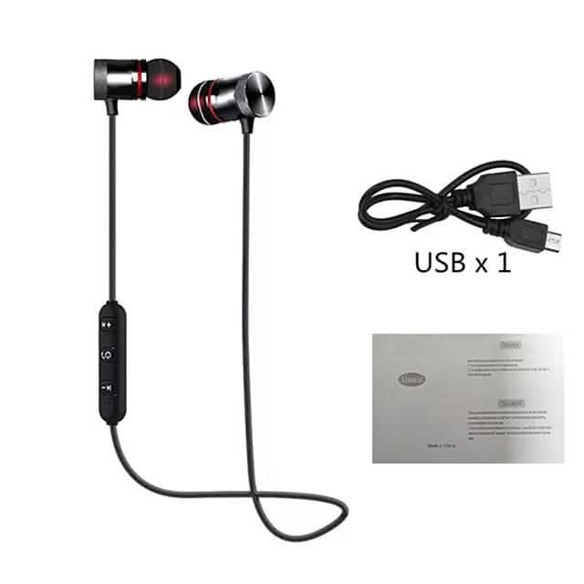 Sports Neckband Magnetic Wireless Bluetooth Earphones In-Ear Headphones - Tophatter Daily Deals